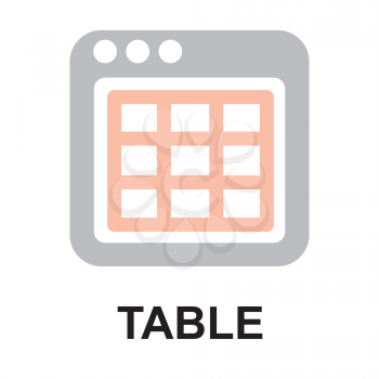 Royalty Free Clipart Image of a Table Button