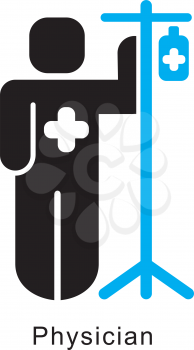 Royalty Free Clipart Image of a Physician