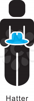Royalty Free Clipart Image of a Hatter