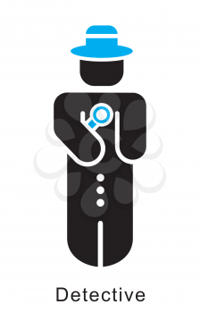 Royalty Free Clipart Image of a Detective
