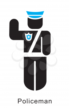 Royalty Free Clipart Image of a Policeman