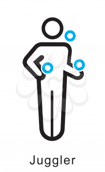 Royalty Free Clipart Image of a Juggler