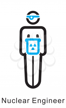 Royalty Free Clipart Image of a Nuclear Engineer