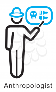 Royalty Free Clipart Image of an Anthropologist