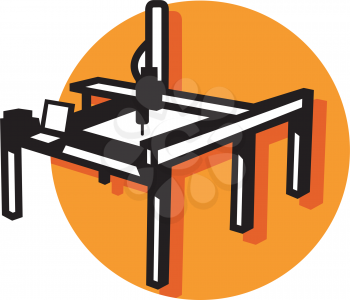 Royalty Free Clipart Image of a Plasma Cutter