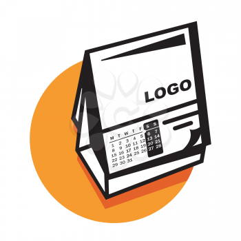 Royalty Free Clipart Image of a Calendar With Space for a Logo