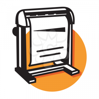 Royalty Free Clipart Image of a Cutter Stand