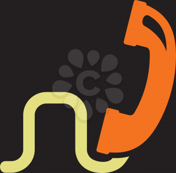 Royalty Free Clipart Image of a Telephone Cord