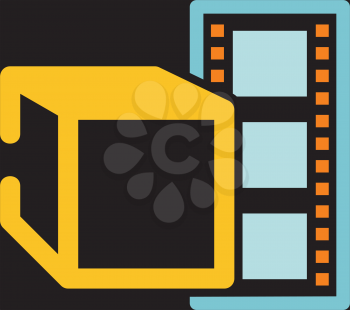 Royalty Free Clipart Image of a Film Icon