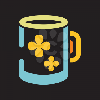 Royalty Free Clipart Image of a Mug With Flowers