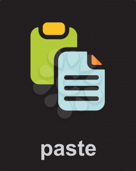 Royalty Free Clipart Image of a Paste Icon