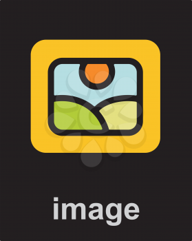 Royalty Free Clipart Image of an Image Icon