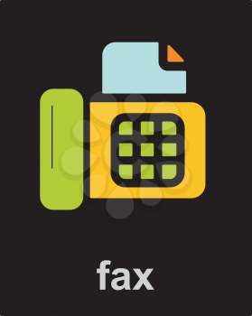 Royalty Free Clipart Image of a Fax Icon