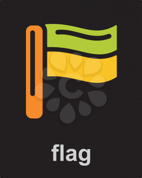 Royalty Free Clipart Image of a Flag