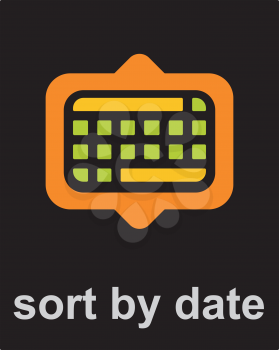 Royalty Free Clipart Image of a Sort by Date Icon