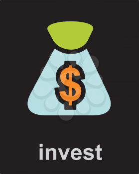 Royalty Free Clipart Image of an Invest Icon