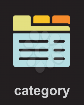 Royalty Free Clipart Image of a Category Icon