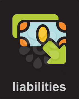 Royalty Free Clipart Image of a Liabilities Icon