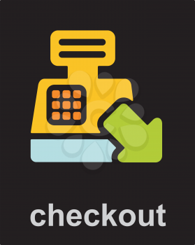 Royalty Free Clipart Image of a Checkout Icon