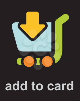 Royalty Free Clipart Image of an Add to Cart Icon