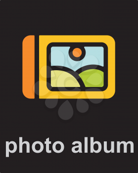 Royalty Free Clipart Image of a Photo Album Icon