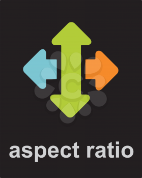 Royalty Free Clipart Image of an Aspect Ratio Icon