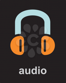 Royalty Free Clipart Image of an Audio Icon