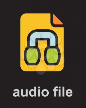 Royalty Free Clipart Image of an Audio File