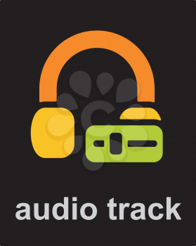 Royalty Free Clipart Image of an Audio Track