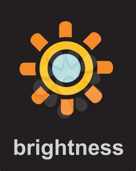 Royalty Free Clipart Image of a Brightness Icon