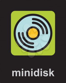 Royalty Free Clipart Image of a Mini Disk