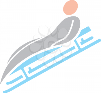Royalty Free Clipart Image of a Bobsledder