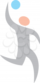 Royalty Free Clipart Image of a Ball Player