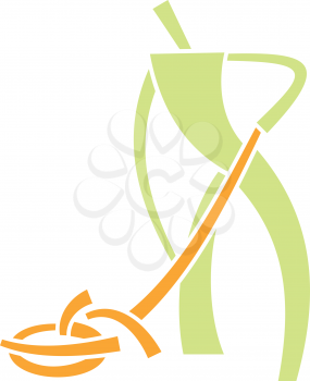 Royalty Free Clipart Image of a Curler