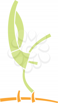 Royalty Free Clipart Image of a Person Doing a Handstand