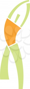 Royalty Free Clipart Image of an Aerobics Person