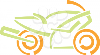 Royalty Free Clipart Image of a Motorcycle