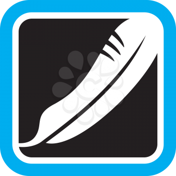 Royalty Free Clipart Image of a Feather