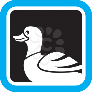 Royalty Free Clipart Image of a Duck