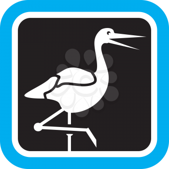 Royalty Free Clipart Image of a Stork