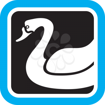 Royalty Free Clipart Image of a Swan