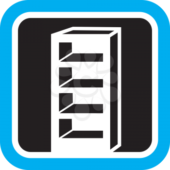 Royalty Free Clipart Image of a Bookshelf