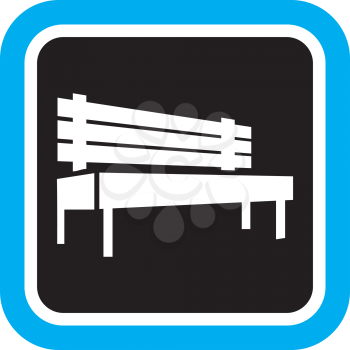 Royalty Free Clipart Image of a Bench