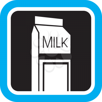 Royalty Free Clipart Image of a Carton of Milk