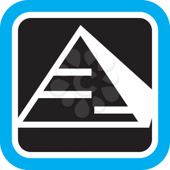 Royalty Free Clipart Image of a Pyramid