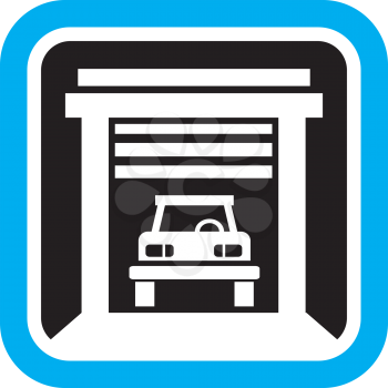 Royalty Free Clipart Image of a Garage