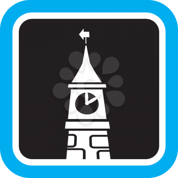 Royalty Free Clipart Image of a Clock Tower