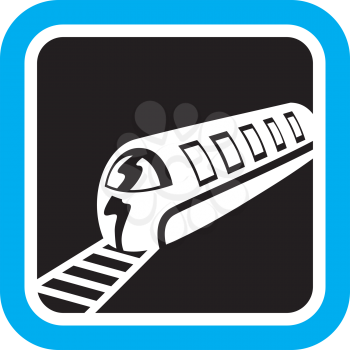 Royalty Free Clipart Image of a Commuter Train