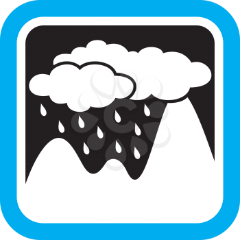 Royalty Free Clipart Image of Rain Over Mountains