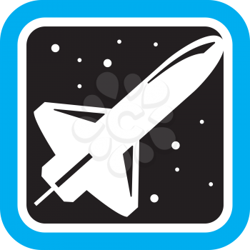 Royalty Free Clipart Image of a Rocket